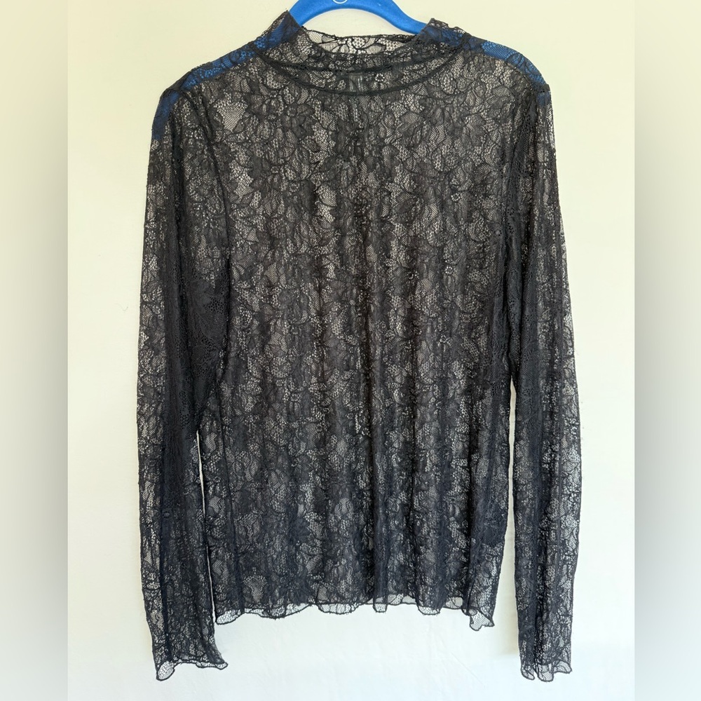 Anthropologie Lace Long Sleeve Blouse Women’s Size Large